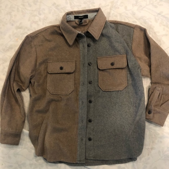 FOREVER 21 Colorblock Dolphin-Hem Shacket NWT - Picture 5 of 11